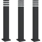  Vanjske podne svjetiljke s utičnicom 3kom crne 80cm aluminijske | Eponuda.com