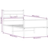 Posteljni okvir brez vzmetnice hrast 100x190 cm inženirski les, (21611576) | Shoptok.si