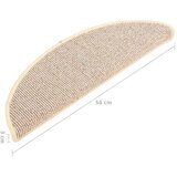 vidaXL Tepisi za stepenice 15 kom bijelo-smeđi 56 x 17 x 3 cm | shoptok.hr