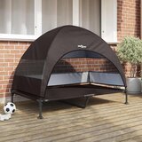  Povišeni krevet za pse Smeđa 127 x 81 x 108 cm Tkanina i čelik | Eponuda.com