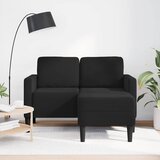  Dvosjed s ležaljkom L-oblika crni 125 cm baršun | Eponuda.com