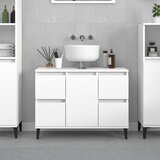 Ormarić za umivaonik bijeli 80 x 33 x 60 cm konstruirano drvo Cene