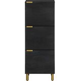  Visoka komoda crna 40 x 33 x 110 cm od konstruiranog drva | shoptok.hr