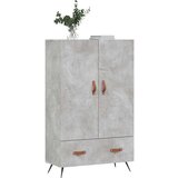 vidaXL Visoka omara betonsko siva 69,5x31x115 inženirski les | Shoptok.si