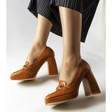 Gemre Brown pumps on a geometric heel Blaiss | ePonuda.com
