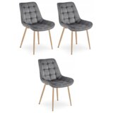  BERA stolica - tamno sivi baršun / noge od hrasta x 3 | shoptok.hr