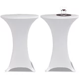 vidaXL bijeli rastežljiv stolnjak za stolove Ø70 2 kom