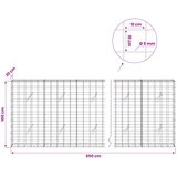  Gabion s žicom debljine 5 mm i mrežom 10x10 cm 650x20x100 cm | shoptok.hr