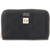 Guess Denarnice Ella Logo Slg Med Zip Around Črna Cene