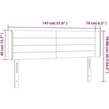  Uzglavlje krem 147x16x78/88 cm od tkanine | shoptok.hr