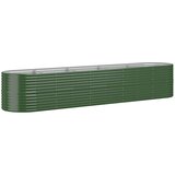 Furnova Visoka greda iz prašno premazanega jekla 368x80x68 cm zelena, (21919891) | Shoptok.si