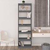 Ormarić za knjige / pregrada sivi 60x30x199,5 cm od borovine | shoptok.hr