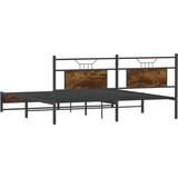 vidaXL Metalni okvir kreveta bez madraca boja hrasta 180x200 cm | shoptok.hr