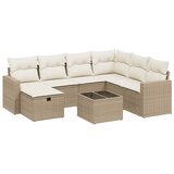 Maison Chic Seti vrtnega pohištva - Vrtna garnitura - Vrtni pohištvo set 8-delna z blazinami bež poli ratan, (21799394) | Shoptok.si