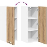 vidaXL Viseča omarica Riga 2 pcs Artisan hrast in bela 30 x 31 x 80 cm | Shoptok.si