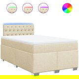 vidaXL Krevet box spring s madracem krem 120 x 190 cm od tkanine | shoptok.hr