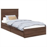  Krevet s od storage Smeđi hrast 75 x 190 cm Konstruirano drvo | shoptok.hr