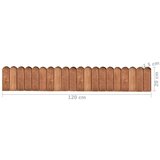 vidaXL Vrtna obroba rjava 120 cm impregnirana borovina | Shoptok.si