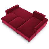 Cosmopolitan Design Crvena baršunasti sklopiva/s prostorom za odlaganje kutna garnitura (s desnim kutom/s ležaljkom) Kyoto – | shoptok.hr