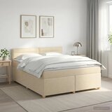  Boxspring krevet s madracem Krem 160 x 200 cm Tkanina - Krem 160 x 200 cm Dizajn linija Cijene