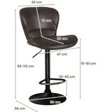 Costway Komplet barskih stolčkov – vrtljivi barski stolčki 360°, 2 kos, (5000331390) | Shoptok.si