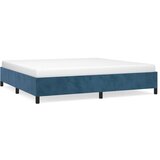The Living Store Posteljni okvir temno moder 200x200 cm žamet - Posteljni Okvir, (21491544) | Shoptok.si