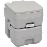 vidaXL Prenosno stranišče za kamping sivo 20+10 L, (20722853) Cene