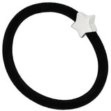 By Eloise London Velvet Silver Star Black elastika za lase | Shoptok.si