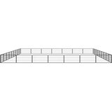  Ograda za pse s 32 panela crna 100 x 50 cm čelik obložen prahom | Shoptok.si