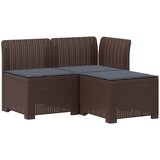  Dvosjedni vrtni sofa s jastucima u ratan izgledu PP Smeđa | shoptok.hr