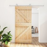 vidaXL Klizna vrata s priborom za montažu 95 x 210 cm masivna borovina | shoptok.hr