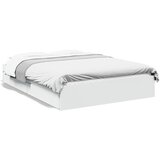 vidaXL Posteljni okvir s predali bel 120x200 cm inženirski les | Shoptok.si