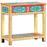  Ročno barvana konzolna mizica 80x35x75 cm trden mangov les, (20715495) | Shoptok.si