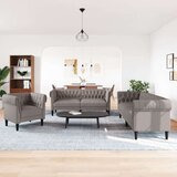 vidaXL 3-dijelni set sofa smeđesivi od tkanine | shoptok.hr