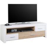 XORA TV-ELEMENT bela, barve hrasta | Shoptok.si
