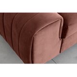 ELTAP Rožnata žametna raztegljiva sedežna garnitura 261 cm Laurence – | Shoptok.si