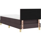  LED Box Spring Krevet Tamno smeđa 100 x 200 cm tkanina | shoptok.hr