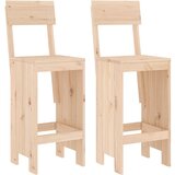 vidaXL Barski stolček 2 kosa 40x48,5x115,5 cm trdna borovina, (20964783) | Shoptok.si