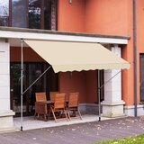Outsunny markiza z ročajem, teleskopskim kovinskim okvirjem in poliestrskim senčnikom 300x150cm, (20744539) Cene