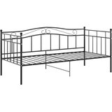 vidaXL Posteljni okvir črn kovinski 90x200 cm, (20606298) | Shoptok.si