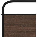 Metalni Kovinski posteljni okvir brez vzmetnice rjavi hrast 183x213 cm, (21610423) | Shoptok.si