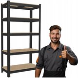  Polica s 5 razina 180 x 90 x 30 cm (nosivost 875 kg) - crna | shoptok.hr