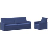  Set sofe 2 pcs Policijska plava Baršun - Policijska plava 1-Sjedalo + 3-Sjedalo (210 cm) | shoptok.hr
