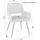 Mömax oblazinjeni stol serafina, roza | Shoptok.si