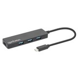 Manhattan USB-C HUB 4port 164924 3.2 G1/5Gbps/Crni | Eponuda.com