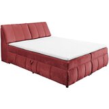MID.YOU POSTELJA Z VZMETNICO 180 cm x 200 cm , tekstil, leseni material rdeča | Shoptok.si
