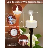 HJINGCHEN 12x polnilne LED svečke s timerjem in daljincem | Shoptok.si