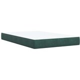 vidaXL Box spring postelja z vzmetnico temno zelena 120x200 cm žamet | Shoptok.si
