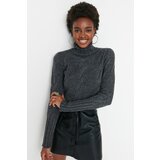 Trendyol Anthracite Soft Textured Crop Knitted Sweater | Eponuda.ba