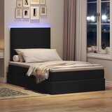  LED krevet za pohranu s madracem Crna 120 x 200 cm Tkanina | shoptok.hr